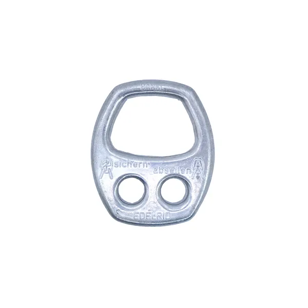 Placa de seguridad Bankl Para Escalada Rapel Plateado Edelrid